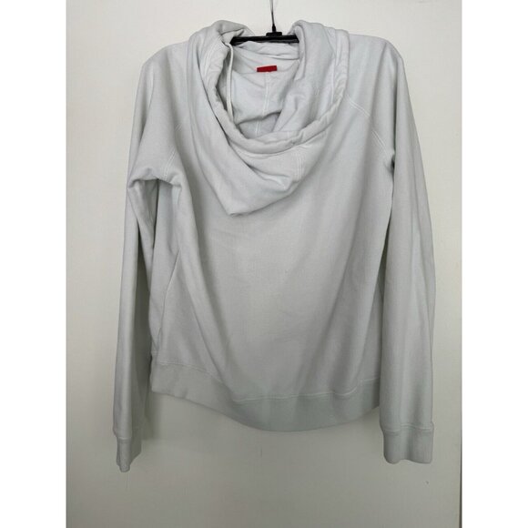 Nike womens White Rose Gold Cowl Neck Running Hoodie Sweatshirt Size Medium - Picture 2 of 12